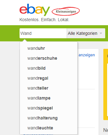 Auto Suggest in der Suche - fette Hervorhebungen